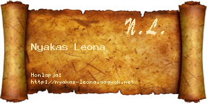 Nyakas Leona névjegykártya